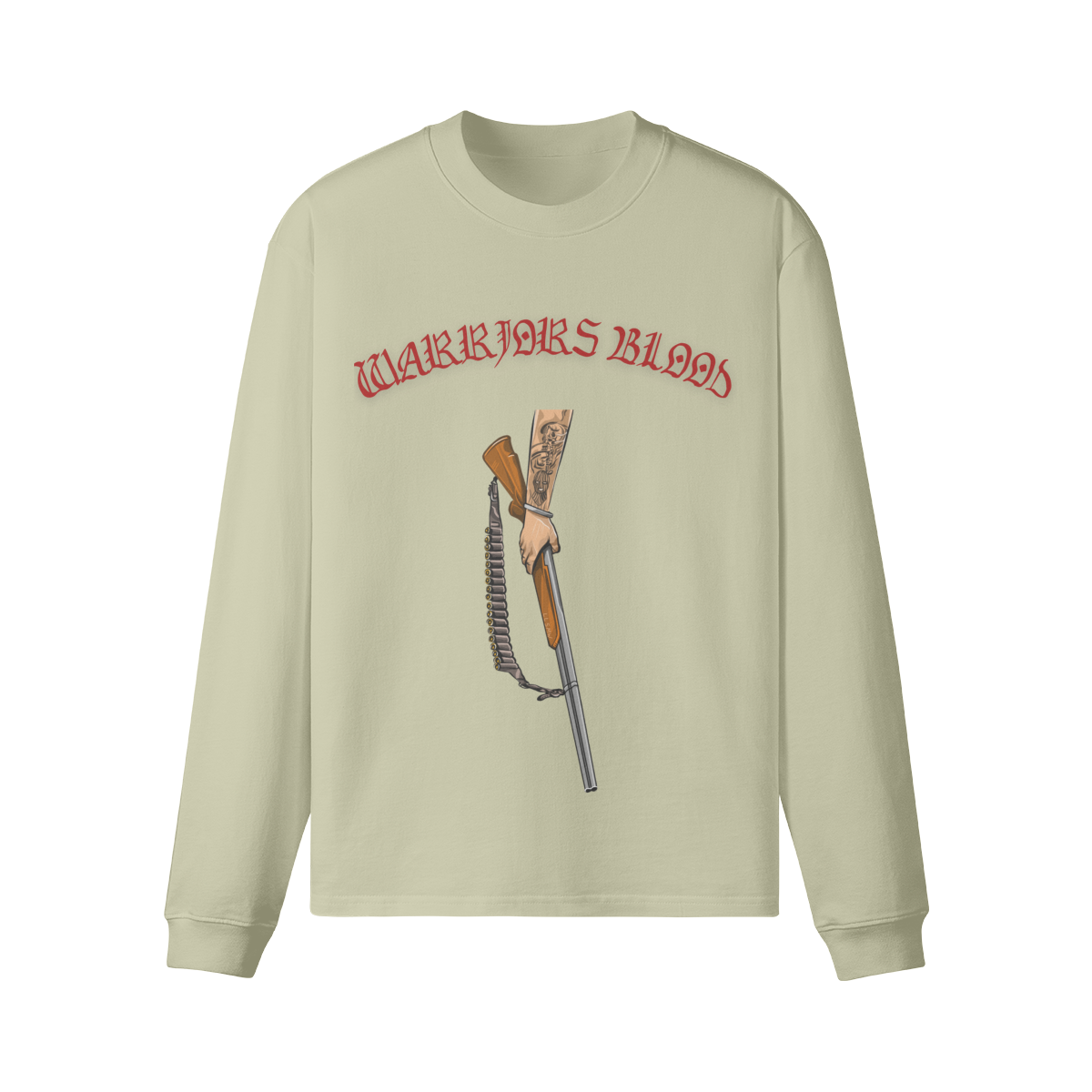 WB 12 Bore - 240GSM Unisex Crew Neck Loose Long Sleeve - WarriorsBlood