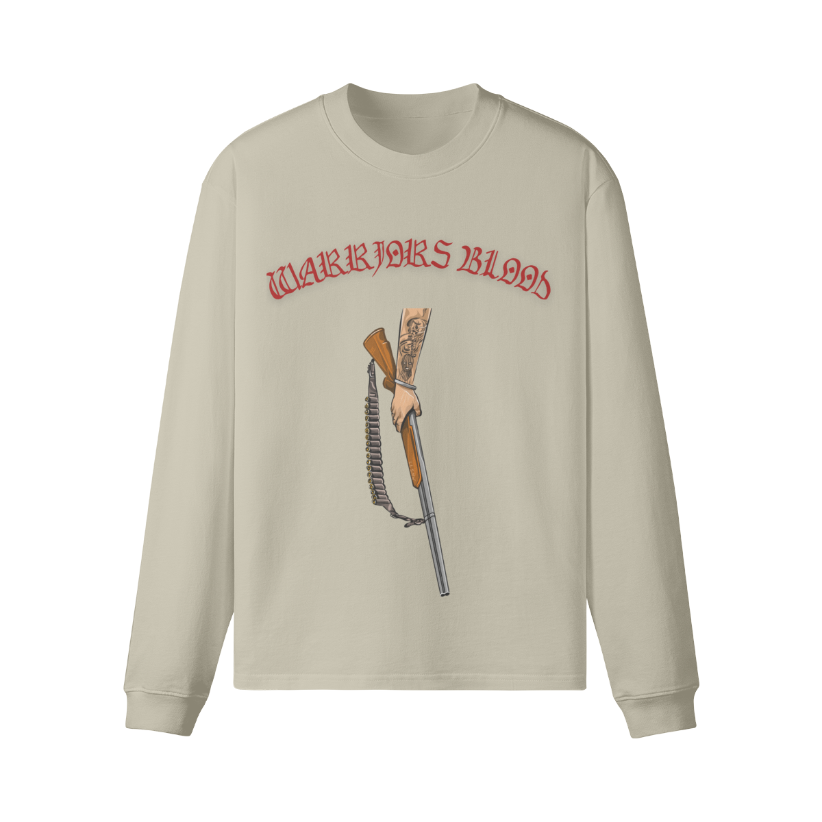 WB 12 Bore - 240GSM Unisex Crew Neck Loose Long Sleeve - WarriorsBlood
