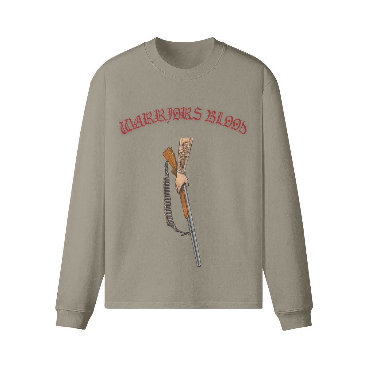 WB 12 Bore - 240GSM Unisex Crew Neck Loose Long Sleeve - WarriorsBlood