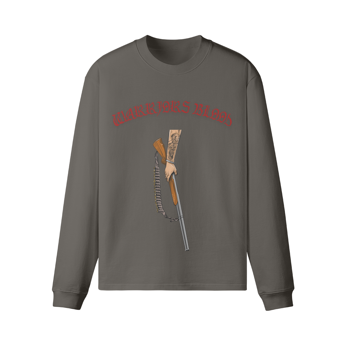 WB 12 Bore - 240GSM Unisex Crew Neck Loose Long Sleeve - WarriorsBlood