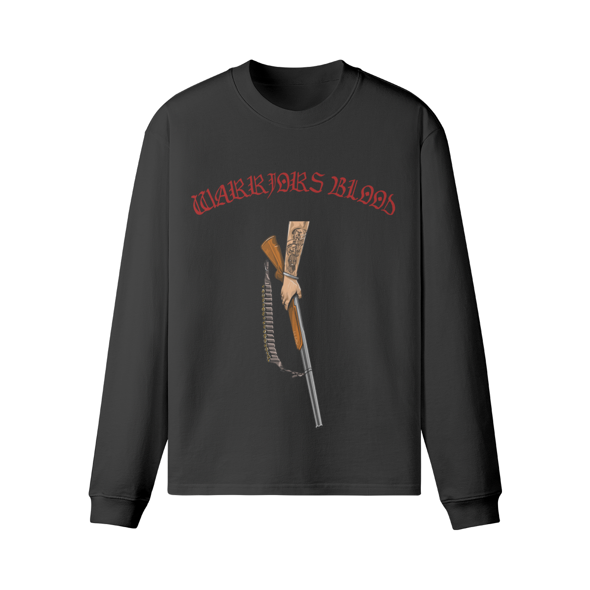 WB 12 Bore - 240GSM Unisex Crew Neck Loose Long Sleeve - WarriorsBlood